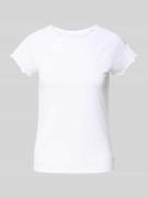 Regular fit T-shirt van katoenmix