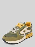 Sneakers van leermix, model 'FIBER'