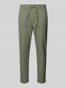 Korte stoffen broek van linnenmix, model 'LINUS'