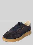 Sneakers met labeldetail in metallic, model 'Cuzmo'