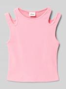Slim fit tanktop met cut-outs
