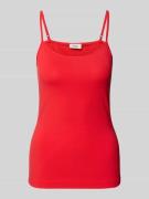 Slim fit top met bandjes van katoenmix