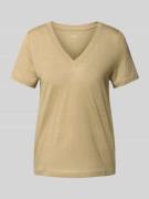 Regular fit T-shirt van puur linnen