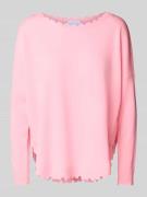 Oversized gebreide pullover met ribboorden, model 'MELA'