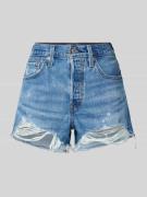 Korte jeans in destroyed-look, model '501'