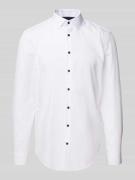 Slim fit zakelijk overhemd met knoopsluiting
