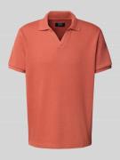 Regular fit poloshirt met V-hals