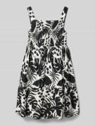 Jurk van viscose in laagjeslook