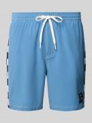 Relaxed fit zwembroek met labelpatch