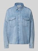 Overhemdblouse met drukknoopsluiting, model 'Ruby'