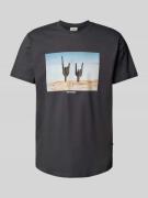 T-shirt met ronde hals, model 'Cactus Sign'