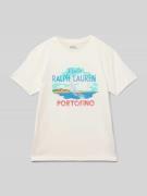 T-shirt met labelprint