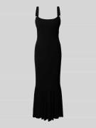 Maxi-jurk met vierkante hals, model 'FLEUR'