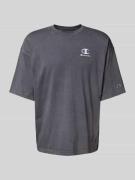 Relaxed fit T-shirt met labelstitching