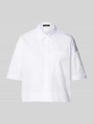 Boxy fit blouse met borstzak