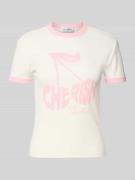 T-shirt met labelprint