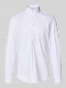 Slim fit zakelijk overhemd van twill