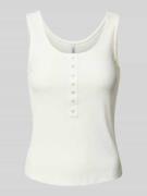 Slim fit tanktop van katoenmix, model 'SIMPLE'