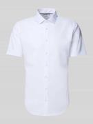 Slim fit zakelijk overhemd in design met korte mouwen