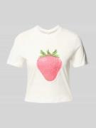 Regular fit T-shirt van puur katoen, model 'KELLY LIFE'