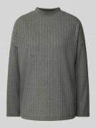 Sweatshirt met geribbelde opstaande kraag, model 'ISEL'