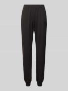 Sweatpants met labelstitching, model 'LUCIA'