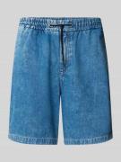 Korte regular fit broek met elastische band, model 'Sandrew'