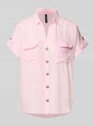 Regular fit overhemdblouse van pure viscose, model 'BUMPY'