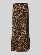 Uitlopende midirok van pure viscose, model 'ALBA'
