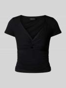 T-shirt met plooien, model 'CHARLOTTE'