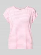 Regular fit T-shirt van een mix van lyocell en elastaan, model 'AVA'