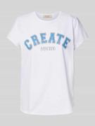T-shirt met labelprint, model 'Celli'