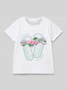 T-shirt met labeldetail, model 'FIWI'