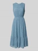 Midi-jurk met elastische tailleband