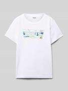 T-shirt met labelprint