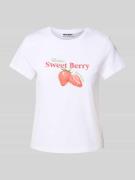 T-shirt met labelprint