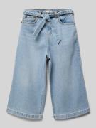 Culotte met strikceintuur en labeldetail