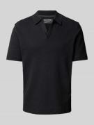 Regular fit poloshirt van een mix van katoen en elastaan