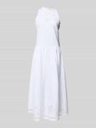 Maxi-jurk met broderie anglaise