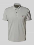 Regular fit poloshirt met labelstitching, model 'elbas'