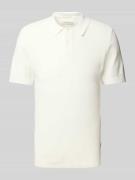 Super skinny fit poloshirt met structuurmotief, model 'AIDEN'