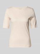 T-shirt met siersteentjes en ronde hals