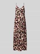 Maxi-jurk van viscose met knoopsluiting