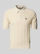 Regular fit poloshirt met labelstitching