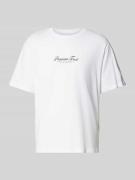 T-shirt met labelprint, model 'MARINA'