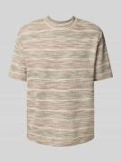 T-shirt met structuurmotief
