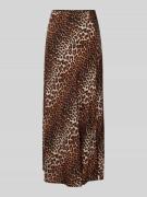 Uitlopende midirok met all-over motief, model 'NYA'