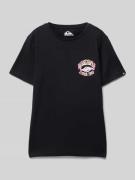 T-shirt met motiefprint, model 'TIMES UP'