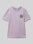 T-shirt met labelprint, model 'KNOW THE FEELING'