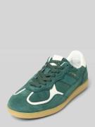 Sneakers van leer met labeldetail